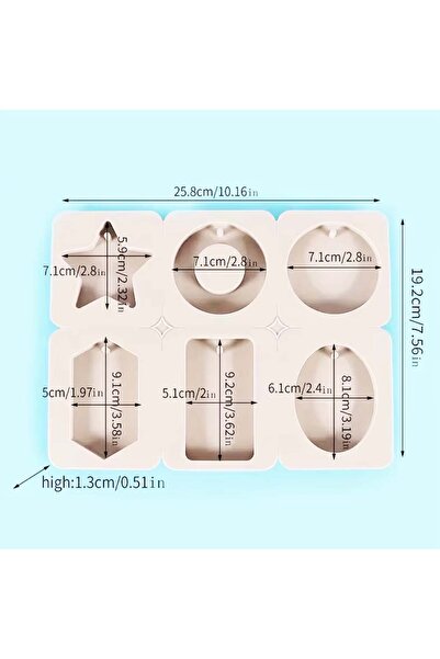 Choice1 style 2 4 Style 1PC Mold Silicone Six Hole Wax Molds Mould Aroma DIY ...