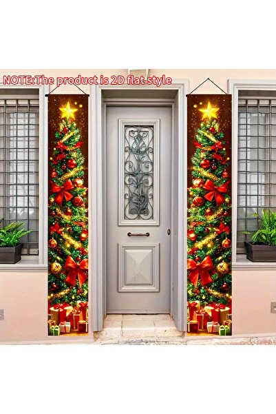 Choice 180×30 متعدد الألوان، زوج واحد من لافتات الزينة الشتوية لعيد الميلاد، ...