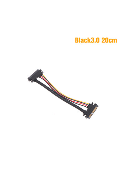 Choice5 كابل تمديد SATA أسود بطول 20 سم، 22 دبوس ذكر إلى أنثى، SATA 22 دبوس ذ...