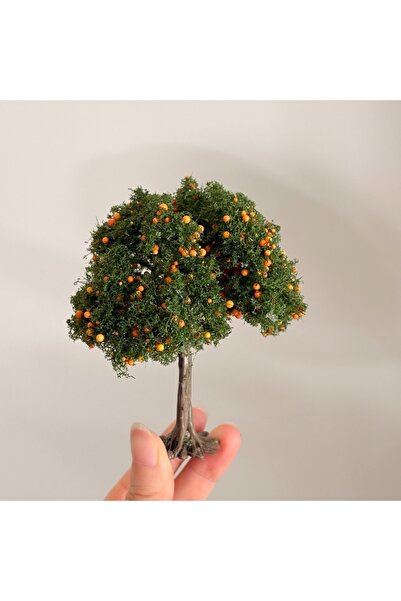 Choice4 شجرة فاكهة برتقالية واقعية لنموذج سكة حديد، شجرة فاكهة بلاستيكية مصغر...