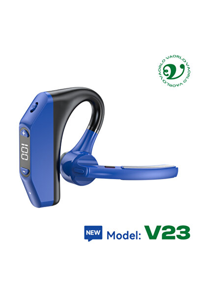 Choice4 سماعات بلوتوث V23 زرقاء للأعمال، وقت التحدث/الاستماع للموسيقى 20/30 س...