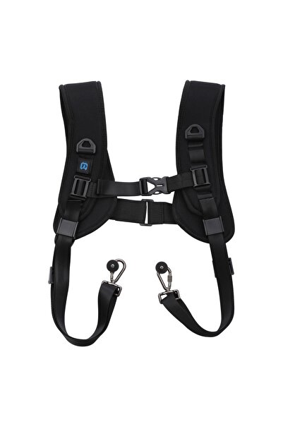 Choice حزام كتف مزدوج أسود اللون من PULUZ مزود بحزام إسفنجي ناعم لتخفيف الضغط...