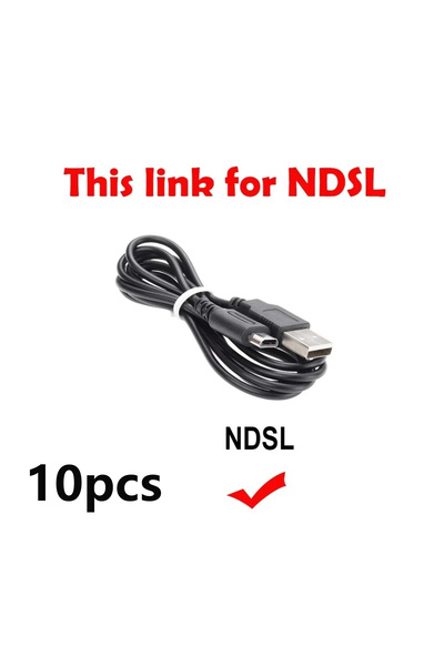Choice كابل شحن USB من NDSL، عبوة من 10 قطع، لأجهزة نينتندو 3DS وNDSL وNDSi و...