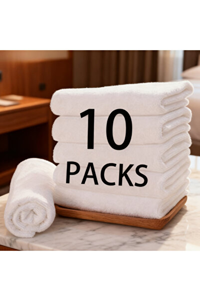 Choice 10pcs 10 white towels, microfiber absorbent hair dryer and spa/hotel/s...