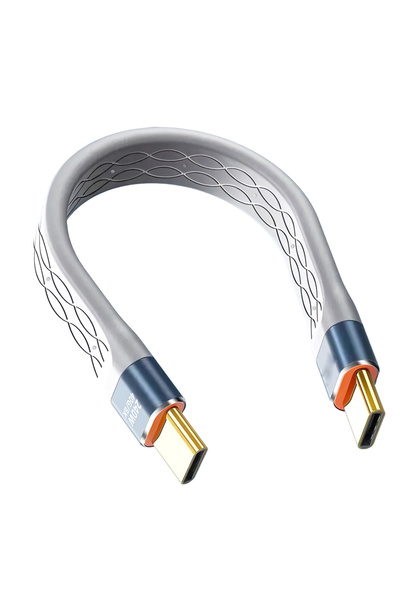 Choice كابل USB-C رمادي اللون إلى Type C للشحن السريع بقوة 240 واط لأجهزة iPh...