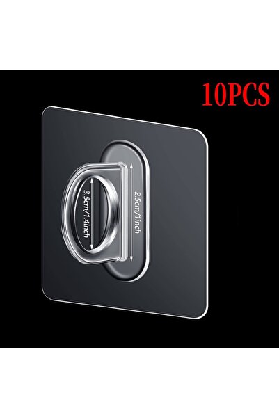 Choice4 10 قطع من خطافات لاصقة شفافة لحمل زجاجات الرش، خطافات متعددة الاستخدا...