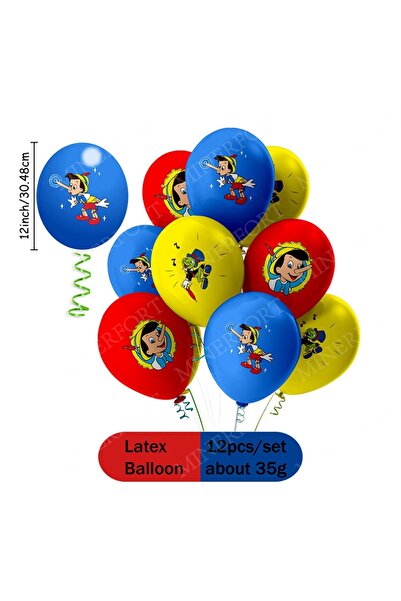 Choice 12INCH Balloons 12pcs The Adventures of Pinchio Ballo for Children's B...