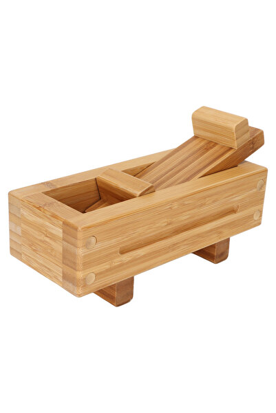 Choice كما هو موضح، قالب خشبي مستطيل الشكل لضغط السوشي، بدون رائحة، محمول، صن...