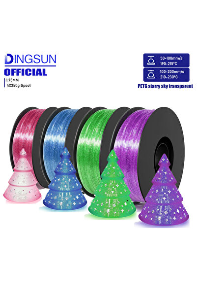 Choice15 مجموعة من 4 ألوان، 1000 غرام، خيوط طباعة ثلاثية الأبعاد من مادة PETG...