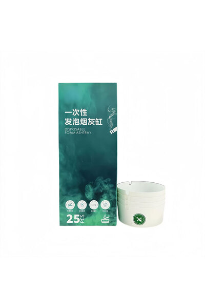 Choice عبوة من 25 قطعة، منفضة سجائر إسفنجية للاستخدام مرة واحدة، مناسبة للمنز...