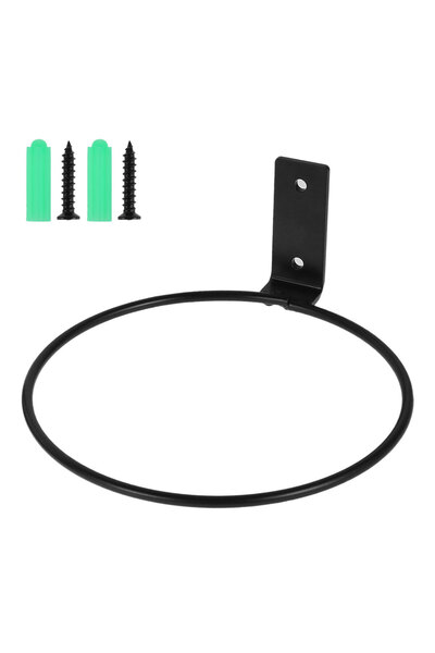 Choice1 15.42cm black Flower Pot Trays Wall Mounted Pot Ring Holder Metal Pla...