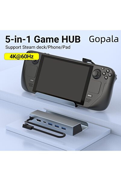 Choice محطة تطوير 5 في 1 بمنفذ USB-C مع منفذ HDMI بدقة 4K و60 هرتز لأجهزة Ste...