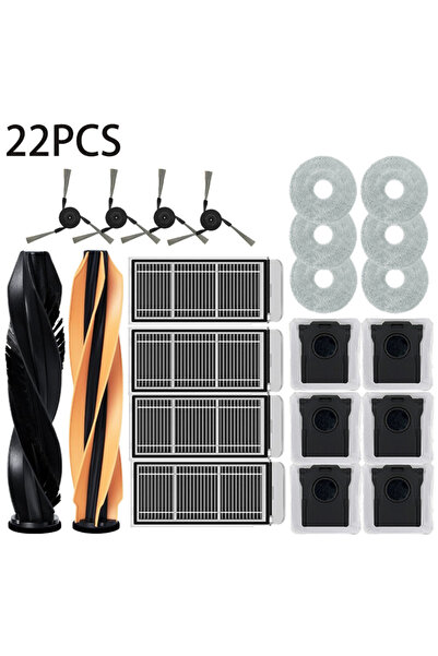 choice2 22 قطعة من قطع غيار فرشاة فلتر رئيسية لأجهزة Foe Dreame L40S Pro Ultr...