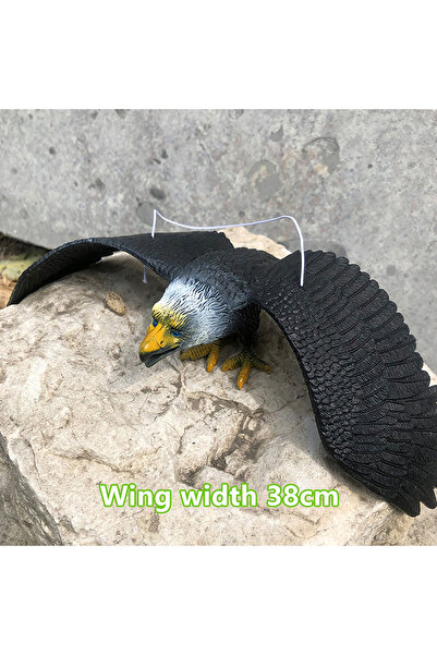 Choice3 تمثال نسر بني اللون، قطعة واحدة، مناسب للاستخدام الخارجي، بطول 38 سم،...