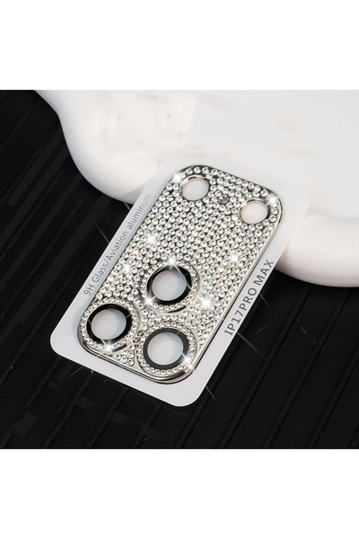 Choice22 غطاء حماية كامل للكاميرا بتصميم ثلاثي الأبعاد لامع فضي اللون، متوافق...