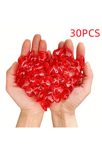 choice2 30PCS 30-100 Pcs Mini Acrylic Red Heart Valentine's Day Gift Proposal...
