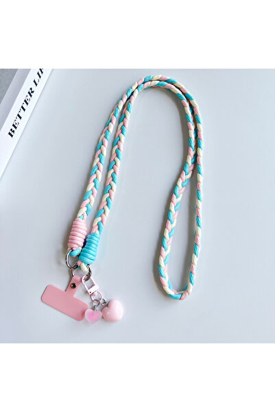 Choice5 حبل تعليق للهاتف المحمول مصنوع يدويًا من بوليستر /النايلون باللون الو...