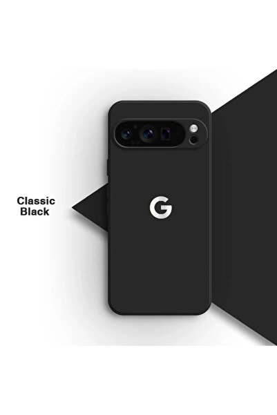 Choice غلاف هاتف جوجل بيكسل 9 برو XL أسود كلاسيكي أصلي من السيليكون السائل مع...