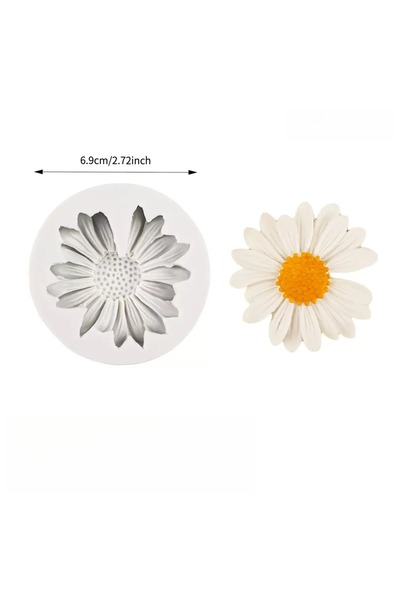 Choice قالب زهرة الأقحوان ثلاثي الأبعاد باللون الرمادي، قالب زهرة عباد الشمس ...