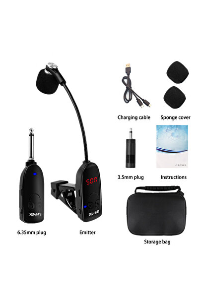 Choice مكبر صوت لاسلكي أسود من بلاك للآلات الموسيقية، مناسب للساكسفون والتروم...