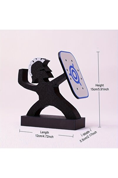 Choice حامل سهام أسود اللون بتصميم محارب إسبرطي ذو 9 فتحات - منظم لوحة سهام ش...