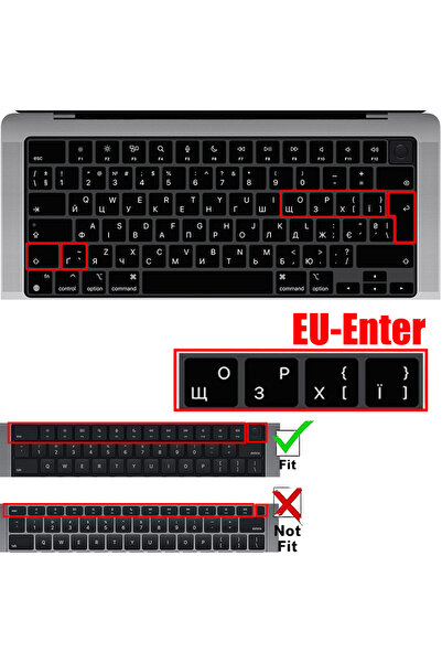 Choice EU Ukraine Ukraine version Silicone Keyboard Protector Cover Waterproo...