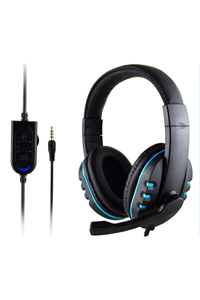 Choice1 Blue 3.5mm Wired Gaming Headphones Game Headset Noise Cancelling Earp...