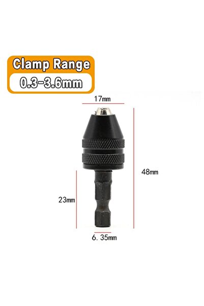 Choice1 1PC(0.3-3.6mm) STONEGO Keyless Drill Chuck Converter 3/8"- 24UNF Thre...