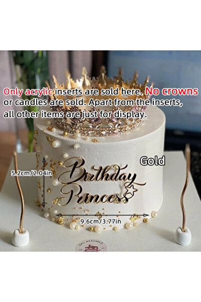 Choice35 قطعة واحدة من زينة كعكة الملكة الذهبية C1، زينة لحفلات أعياد الميلاد...