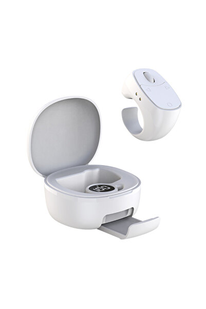 choice2 جهاز تحكم عن بعد لاسلكي أبيض اللون بتقنية بلوتوث، مزود ببكرة، حلقة طر...