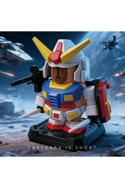 Choice1 black Mini Capybara Magnetic Mecha Armor Set Assembly Model Toy Movab...