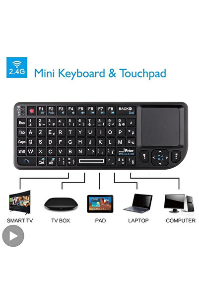 Choice لوحة مفاتيح لاسلكية صغيرة بإضاءة خلفية ملونة باللغة الإنجليزية، والفرن...