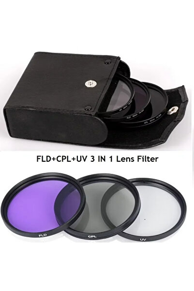 Choice4 مجموعة فلاتر عدسة 55 مم 3 في 1 (UV+CPL+FLD) مع حقيبة ، مناسبة لمختلف ...