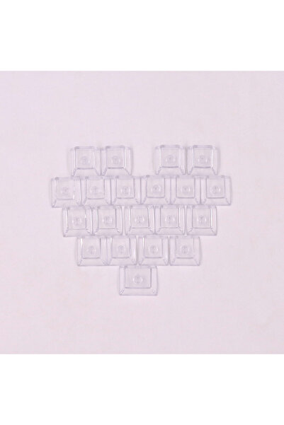 Choice1 لوحة مفاتيح كمبيوتر بيضاء بـ ٢١ قلبًا، أغطية مفاتيح شفافة، أصلية من ا...