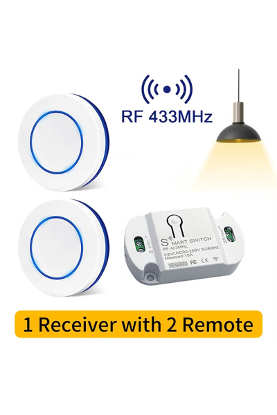choice2 جهاز استقبال واحد، مفتاحان، مفتاح إضاءة ذكي بتردد 433 ميجاهرتز، مفتاح...