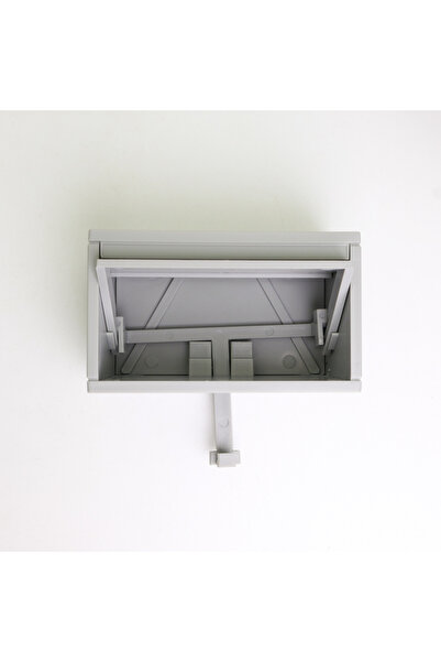 choice2 حامل مفاتيح سيارة رمادي اللون مع باب قابل للفتح، يُعلق على الحائط، رف...