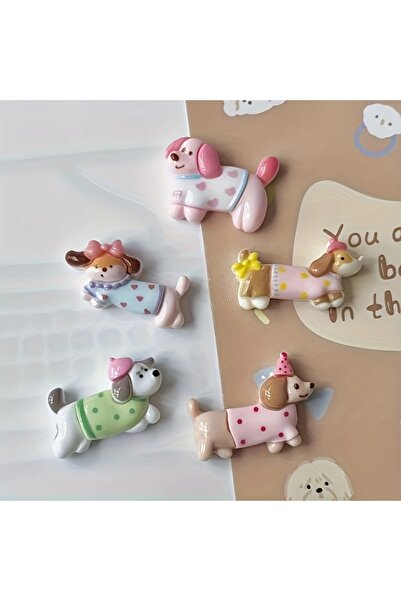 Choice مجموعة مغناطيسات ثلاجة على شكل كلاب (5 قطع) - ديكور إبداعي للمكتب والم...