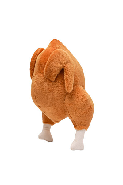 Choice Orange Squeaky Roast Chicken Plush Pet Toy - Stuffed Soft Chew Toy wit...