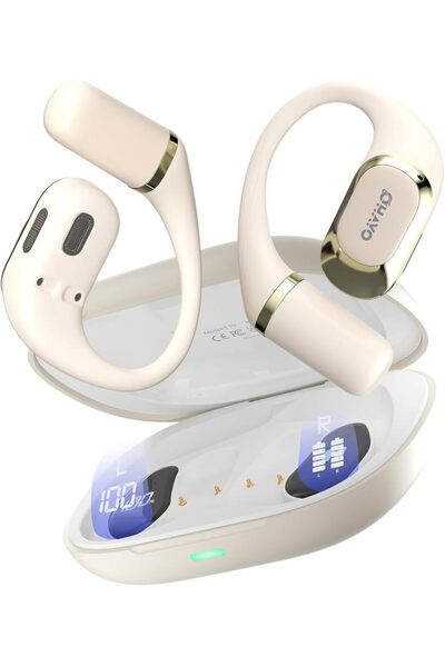 Choice1 سماعات أذن لاسلكية مفتوحة الأذن Ohayo T10 بيضاء اللون، بتقنية بلوتوث ...