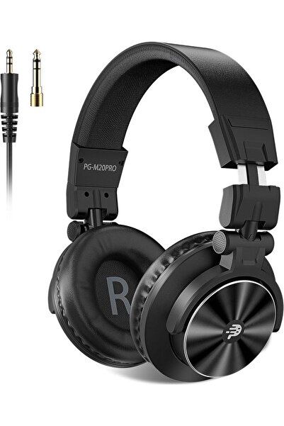 Choice سماعات رأس استوديو سوداء، سماعات دي جي احترافية، صوت ستيريو عالي الدقة...