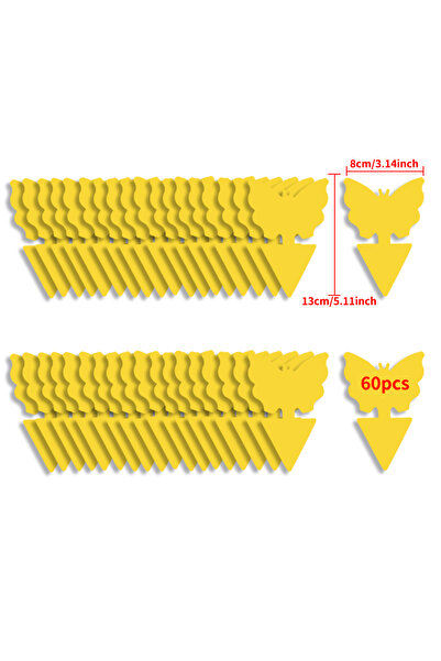 Choice1 فخاخ ذباب الفطر غير السامة وعديمة الرائحة من باترفلاي، 60 قطعة، تحمي ...
