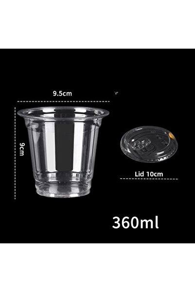 choice2 10pcs 12OZ 12/16/20oz Disposable Transparent Plastic Cup Leakproof Sh...