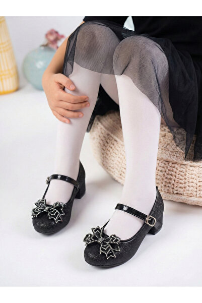 İzmir BDK Butik أحذية سهرة للأطفال ذات كعب عالٍ مزينة بالترتر