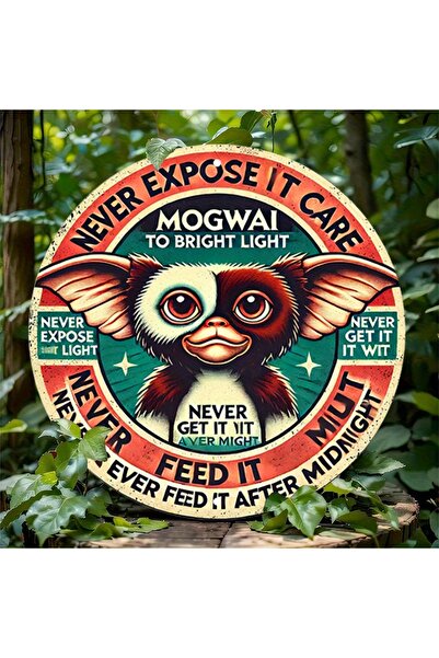 Choice لوحة ألومنيوم دائرية عتيقة من فيلم Gremlins، مقاس 20x20، قطعة واحدة - ...