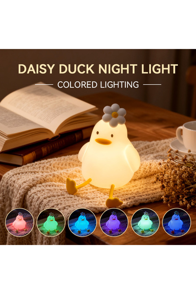 Choice colored light Cute Duck Led Night Light USB Rechargeable Nightlights S...