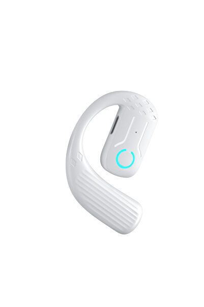 Choice1 سماعات أذن رياضية بيضاء YS-01، غير داخلية، مفرد الأذن، قابلة للدوران ...