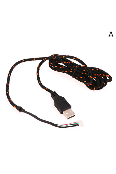 Choice سلك بديل من النايلون USB للفأرة، برتقالي وأبيض، متوافق مع خطوط فأرة St...