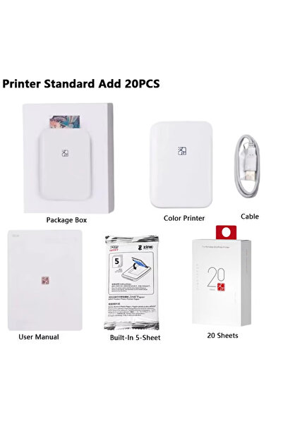 Choice3 Printer Add 20PCS HPRT MT53 Color Photo Printer 2x3 Inch Sticky-Backe...