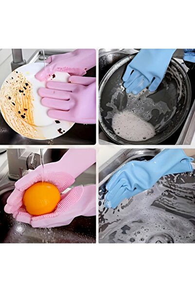 Choice 1 mix 1 pack of multi-functional silicone dishwashing gloves, reusable...