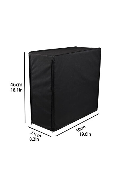 Choice 50x21x46cm computer Dust Cover - Black Desktop Protector for Mid-Tower...